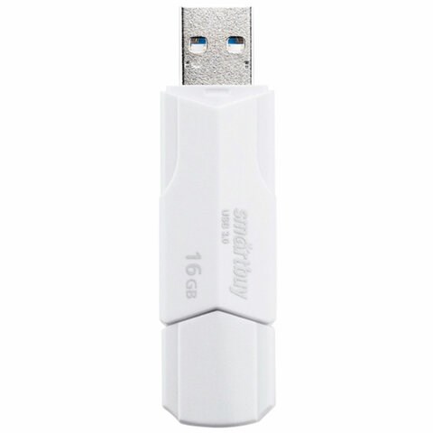 Флеш-диск 16 GB SMARTBUY Clue USB 2.0, белый, SB16GBCLU-W 513785 - фото 303882