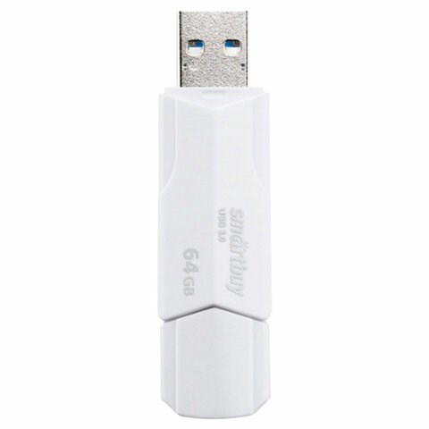Флеш-диск 64 GB SMARTBUY Clue, USB 2.0, белый, SB64GBCLU-W 513789 - фото 303885