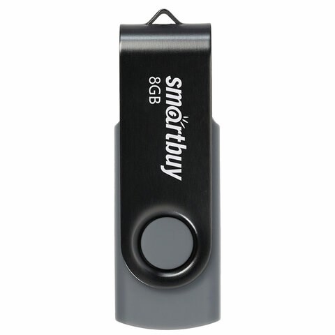 Флеш-диск 8 GB SMARTBUY Twist USB 2.0, черный, SB008GB2TWK 513905 - фото 303914