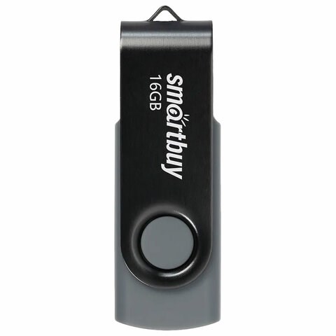 Флеш-диск 16 GB SMARTBUY Twist USB 2.0, черный, SB016GB2TWK 513907 - фото 303916
