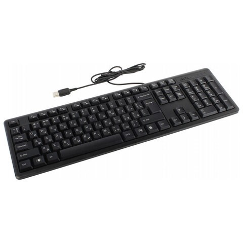 Клавиатура проводная A4TECH KK-3, USB, 104 кнопки, черная, 1530244 513917 - фото 303926