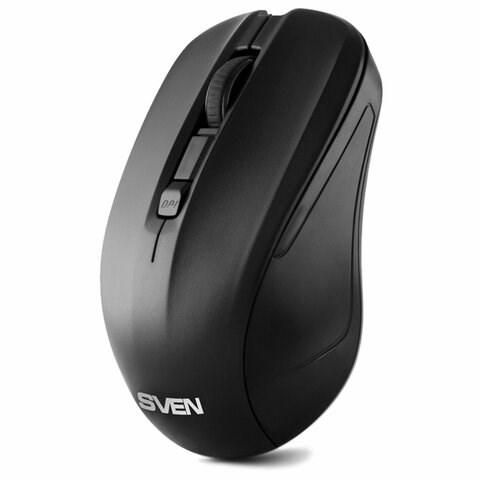 Мышь беспроводная SVEN RX-270W, 3 кнопки + 1 колесо-кнопка, оптическая, чёрная, SV-016234 513976 - фото 303948