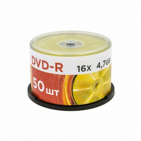 Диски DVD-R MIREX, 4,7 Гб, 16x, Cake Box (упаковка на шпиле), КОМПЛЕКТ 50 шт., UL130003A1B 514010 - фото 303959