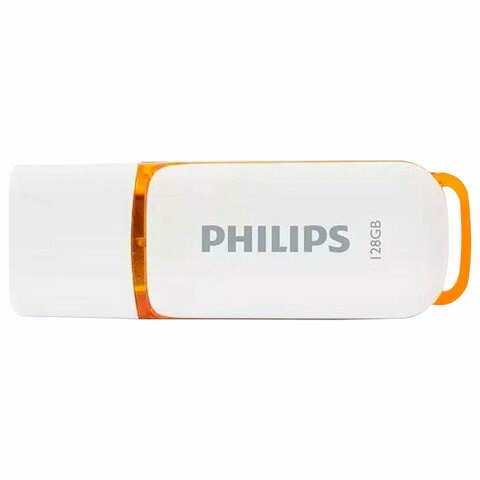 Флеш-диск 128 GB PHILIPS SNOW, разъем USB 2.0, желтый, FM12FD70B/97 514081 - фото 303993