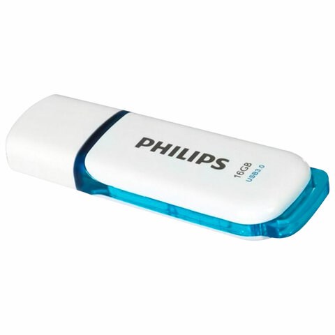 Флеш-диск 16 GB PHILIPS SNOW, разъем USB 3.0, синий, FM16FD75B/97 514083 - фото 303995