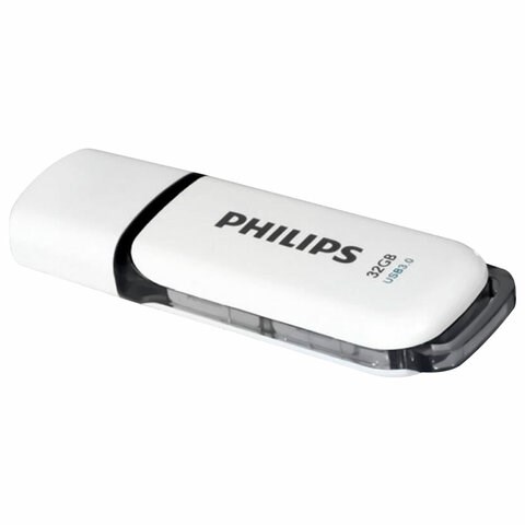 Флеш-диск 32 GB PHILIPS SNOW, разъем USB 3.0, черный, FM32FD75B/97 514084 - фото 303996