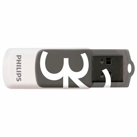 Флеш-диск 32 GB PHILIPS VIVID, разъем USB 2.0, черный, FM32FD05B/97 514090 - фото 304002
