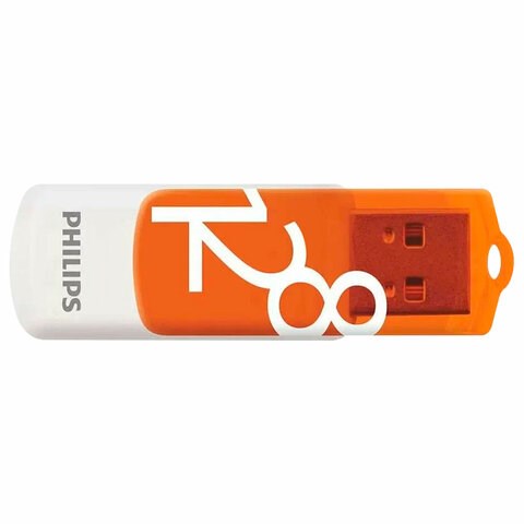 Флеш-диск 128 GB PHILIPS VIVID, разъем USB 2.0, желтый, FM12FD05B/97 514092 - фото 304004