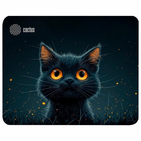 Коврик для мыши CACTUS "Black Cat", 250x200x3 мм, CS-MP-D09S 514112 - фото 304012