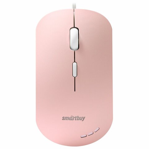 Мышь проводная бесшумная SMARTBUY SBM-288-P, USB, 3 кнопки + 1 колесо, оптическая, розовая, 06833 514182 - фото 304033