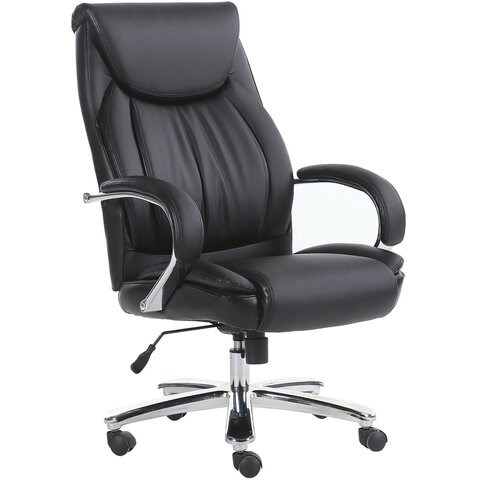 Кресло офисное BRABIX PREMIUM Advance EX-575, хром, экокожа, черное, 531825 531825 - фото 304369
