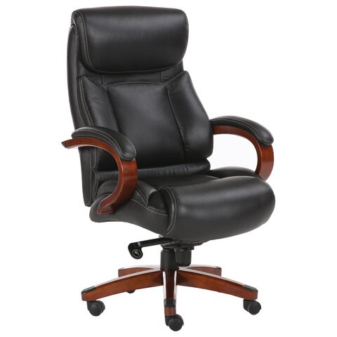 Кресло из натуральной кожи BRABIX PREMIUM Infinity EX-707, дерево, черное, 531826 531826 - фото 304370