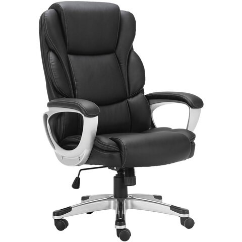 Кресло офисное BRABIX PREMIUM Rest EX-555, пружинный блок, экокожа, черное, 531938 531938 - фото 304420