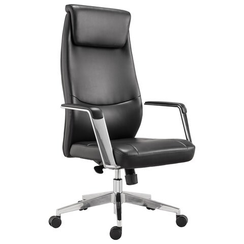 Кресло офисное BRABIX PREMIUM "Jazz EX-757", синхромеханизм, алюминий, экокожа, черное, 532489 532489 - фото 304541