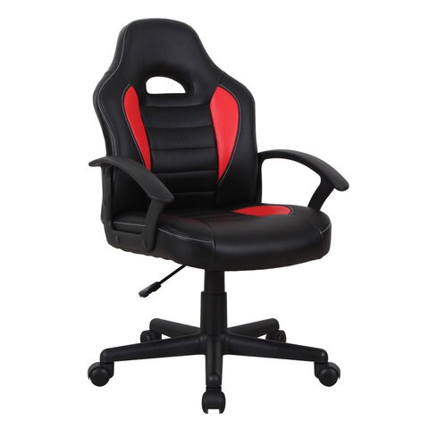 Кресло компьютерное BRABIX "Spark GM-201", экокожа, черное/красное, 532503 532503 - фото 304548