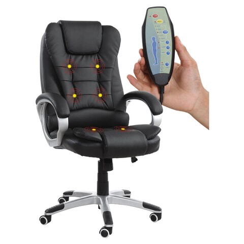 Кресло офисное BRABIX "Comfort MS-003", 6 массажных модулей, экокожа, черное, 532521 532521 - фото 304561