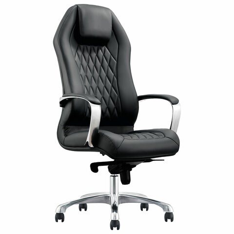 Кресло BRABIX PREMIUM "Aurus EX-705", мультиблок, алюминий, экокожа, черное, 532928 532928 - фото 304693