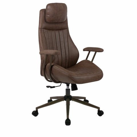 Кресло BRABIX PREMIUM "Arizona EX-573", синхромеханизм, искусственная замша, коричневый, 532944 532944 - фото 304701
