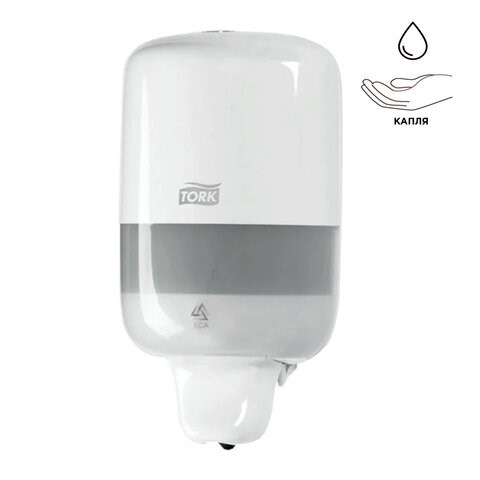 Дозатор для жидкого мыла TORK (Система S2) Elevation, 0,5 л, mini, белый, 561000 600232 - фото 305127