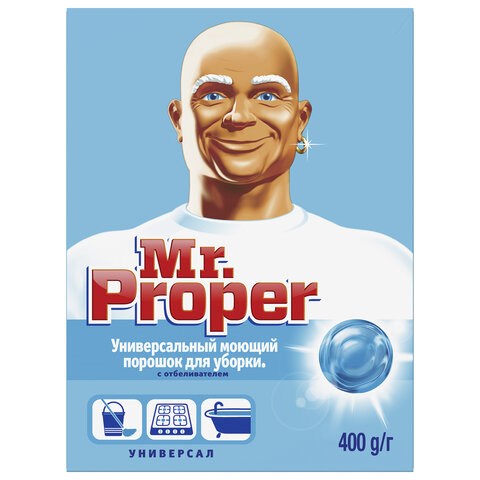 Чистящее средство 400 г, MR.PROPER (Мистер Пропер), с отбеливающим эффектом, универсал, порошок 600327 - фото 305146