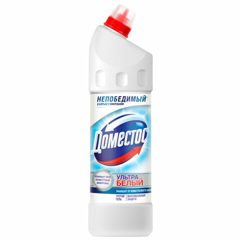 Средство для уборки туалета 1 л, DOMESTOS (Доместос) Эксперт сила 7, Ультра Белый 601748 - фото 305464