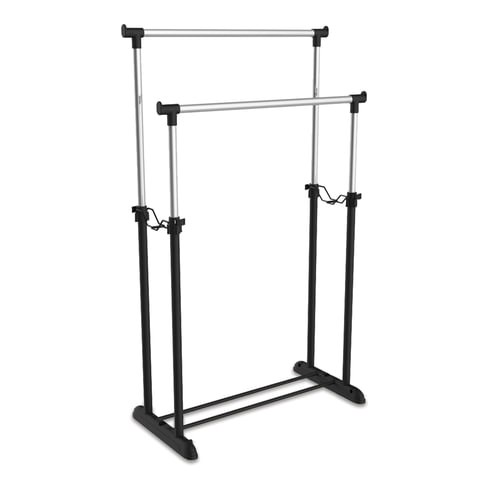 Вешалка для плечиков SHT-WR4150, 1615х860х440 мм, пластик/металл, черная/хром 603590 - фото 305725