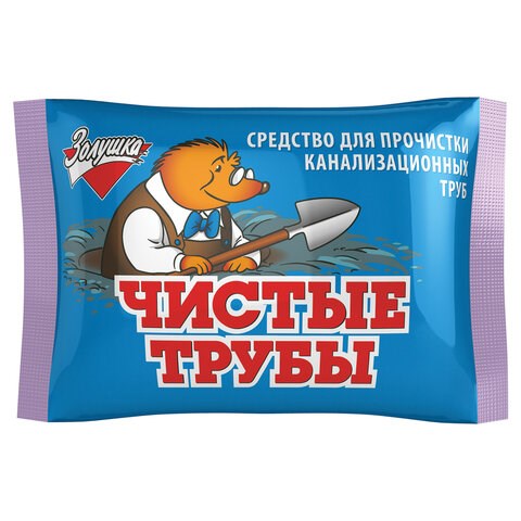 Средство для прочистки канализационных труб 90 г ЧИСТЫЕ ТРУБЫ (ТИП КРОТ) порошок 603717 - фото 305755