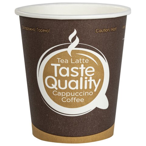 Стакан одноразовый бумажный 250/280 мл, D 80 мм, КОМПЛЕКТ 75 шт., однослойные, Taste Quality, холодное/горячее, ФОРМАЦИЯ, HB80-280-0004-75 603870 - фото 305791