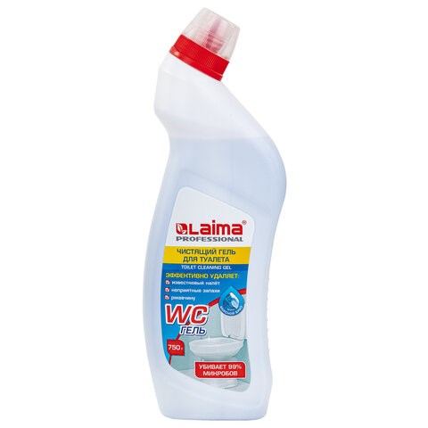 Средство для уборки туалета кислотное 750 г, LAIMA PROFESSIONAL Морской бриз-WC Гель, утенок, 604794 604794 - фото 305975