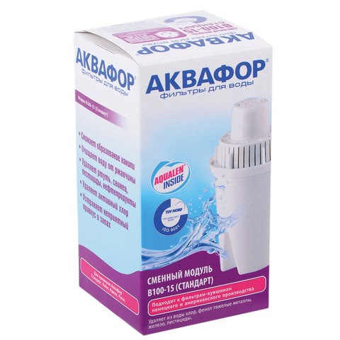 Сменная кассета АКВАФОР "В15 Стандарт", для фильтров АКВАФОР, 203050 605406 - фото 306156