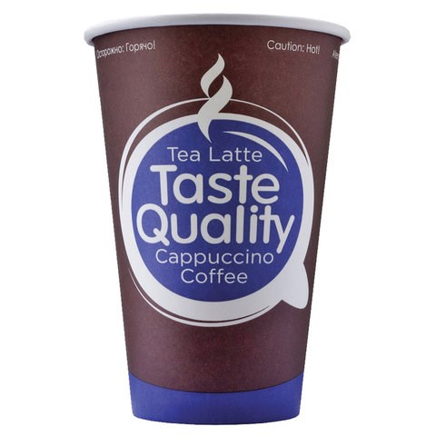 Стакан одноразовый бумажный 300/340 мл, D 80 мм, КОМПЛЕКТ 50 шт., однослойные, Taste Quality, холодное/горячее, Ve, ФОРМАЦИЯ, HB80-340-0398 606198 - фото 306376