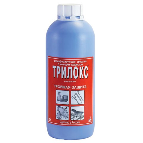 Средство дезинфицирующее для любых поверхностей концентрат 1 л, ТРИЛОКС, с моющим эффектом, ДТ-1К 607105 - фото 306603