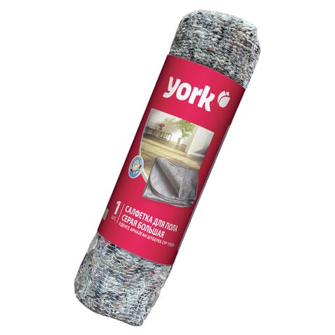 Тряпка для мытья пола 60х75 см, плотность 260 г/м2, ХПП, серая в рулоне, YORK, 22310 608406 - фото 307074