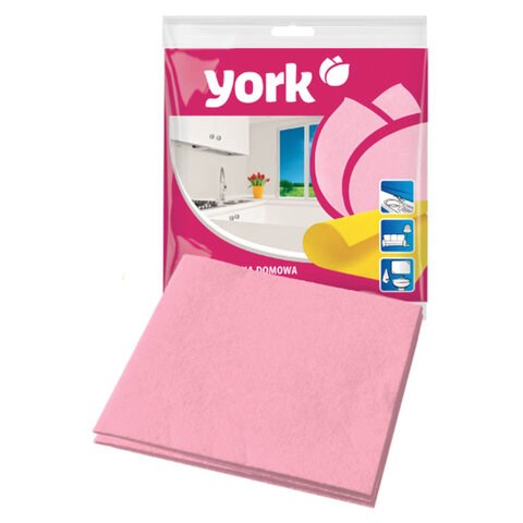 Салфетки ВИСКОЗНЫЕ универсальные, 35х35 см, КОМПЛЕКТ 5 шт., 85 г/м2, YORK, 20020 608407 - фото 307075