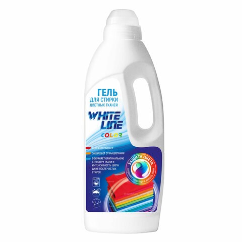 Гель для стирки цветных тканей 1 л, WHITE LINE Color, WL-01 609023 - фото 307460