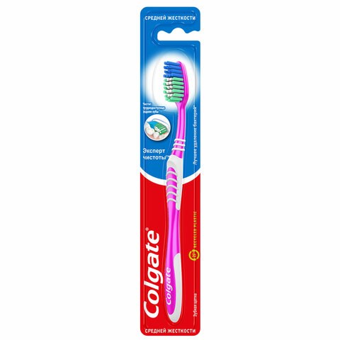 Зубная щетка COLGATE "Эксперт чистоты", средней жесткости, 5900273001566 609067 - фото 307500