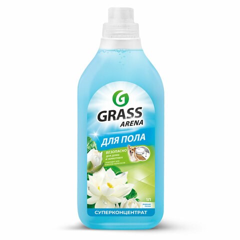 Средство для мытья пола суперконцентрат 1 л, GRASS ARENA "Водяная лилия", с полирующим эффектом, 125184 609880 - фото 307818