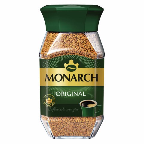 Кофе растворимый MONARCH "Original" 190 г, стеклянная банка, сублимированный, 8050934 620104 - фото 308019
