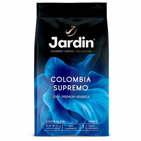 Кофе в зернах JARDIN "Colombia Supremo" 1 кг, арабика 100%, 0605-8 620398 - фото 308050
