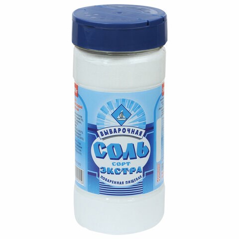 Соль пищевая 500 г, "Экстра", пластиковая баночка с дозатором 622027 - фото 308136