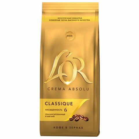 Кофе в зернах L’OR "Crema Absolu Classique" 1 кг, 8051298 622078 - фото 308140