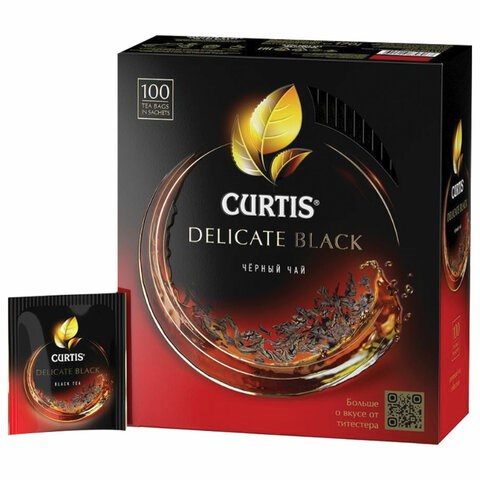 Чай CURTIS "Delicate Black" черный, 100 пакетиков в конвертах по 1,7 г, 101014 622220 - фото 308163