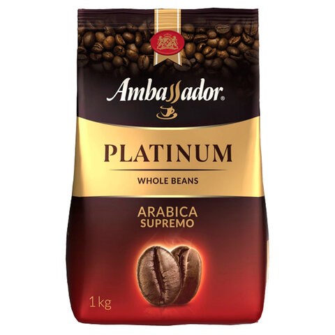 Кофе в зернах AMBASSADOR "Platinum" 1 кг, арабика 100% 622224 - фото 308164
