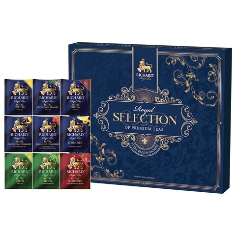 Чай RICHARD "Royal Selection Of Premium Teas" ассорти 9 вкусов, НАБОР 72 пакетика, 101540 622784 - фото 308239