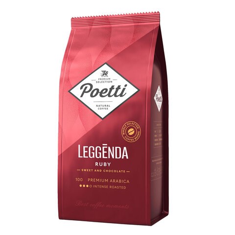 Кофе в зернах POETTI "Leggenda Ruby" 1 кг, арабика 100%, 18002 623240 - фото 308285