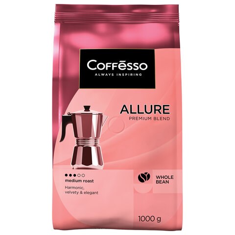 Кофе в зернах COFFESSO "Allure", 1 кг, 102487 623413 - фото 308307