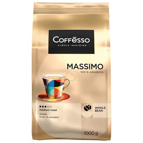 Кофе в зернах COFFESSO "Massimo" 100% арабика, 1 кг, 102488 623414 - фото 308308