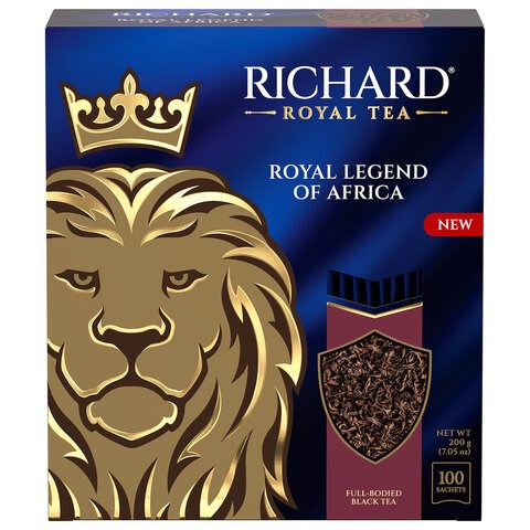 Чай RICHARD "Royal legend of Africa" черный, 100 пакетиков в конвертах по 2 г, 102735 624177 - фото 308358