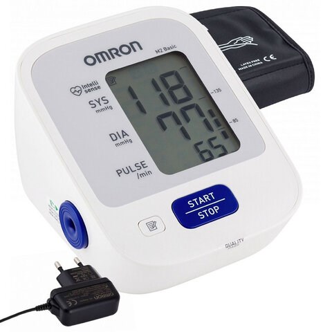 Тонометр OMRON M2 (HEM-7121-ALRU) манжета 22-42 см, автоматический, на плечо, адаптер питания 631369 - фото 308525
