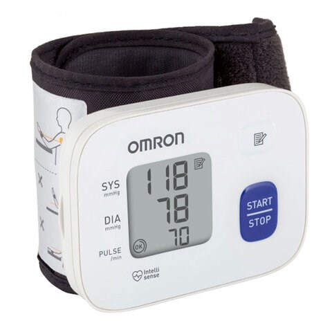 Тонометр OMRON RS2 (HEM-6121-RU), манжета 13,5-21,5 см, автоматический, на запястье, питание 2хААА 631371 - фото 308527